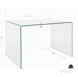 Scrivania in vetro curvato (nuova - imballata)
