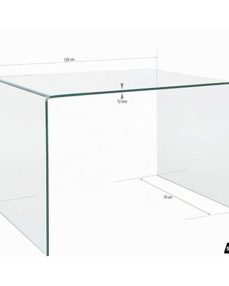 Scrivania in vetro curvato (nuova - imballata)