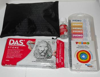 DAS grigio + Attrezzi + VerniDas + tempera scuola