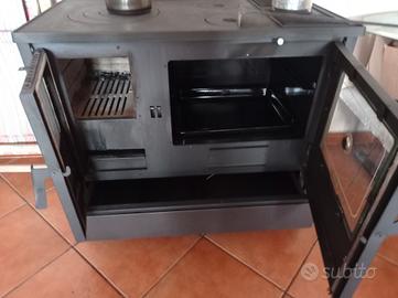 putage stufa a legna grande 8 kW 3 fuochi 