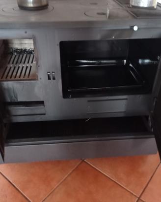 putage stufa a legna grande 8 kW 3 fuochi 