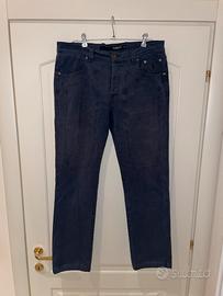 Pantaloni uomo blu con riga bianca Jeckerson
