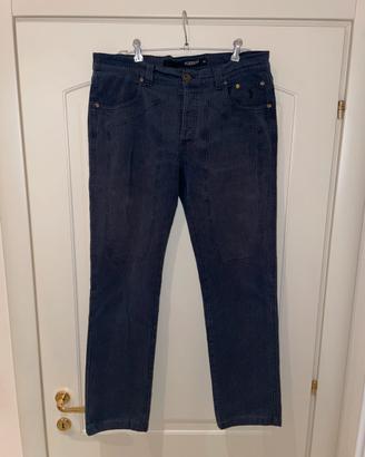 Pantaloni uomo blu con riga bianca Jeckerson