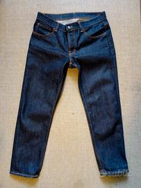 Jeans uomo Poetica,taglia 50,raw denim,blu scuro