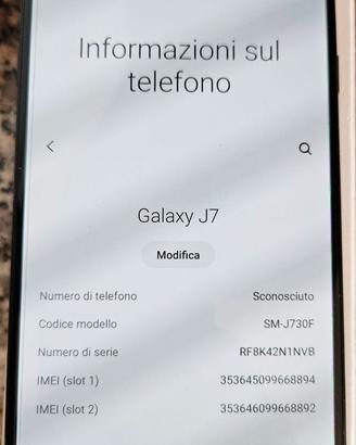 Samsung Galaxy J7 modello SM-J730F