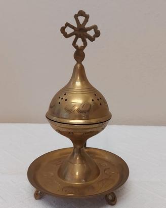 Portaincenso in ottone