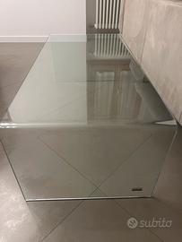 Tavolino da salotto in vetro curvo