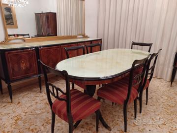 sala da pranzo vintage classica anni 60