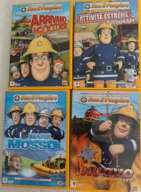 4 DVD si cartoni animati serie Sam il pompiere