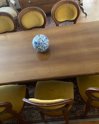Tavolo legno massello + 8 sedie