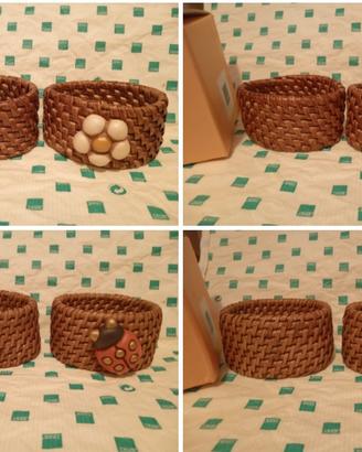 portatovaglioli legno e ceramica thun 🌷🌻🐞