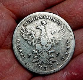 Regno Sicilia Palermo Carlo Borbone 12 Tarì 1735 