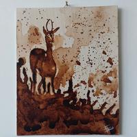 Dipinto con pittura al caffè