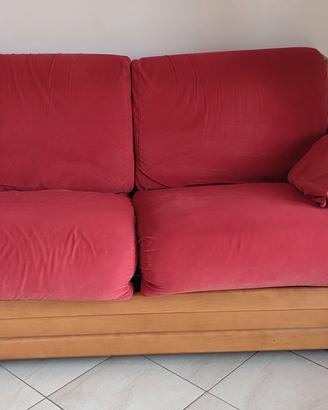 bellisimo divano letto 2 posti in rovere massello