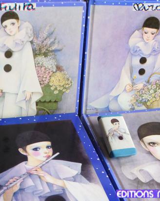 PIERROT VINTAGE 1980 Diario Quaderni Gomma NUOVI🌹