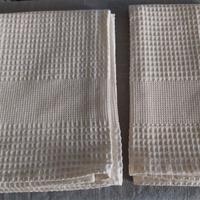 Asciugamani nido d'ape tinta panna 1 persona Re So