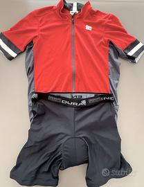 T-shirt + Pantaloncini Ciclismo Imbottiti da Uomo