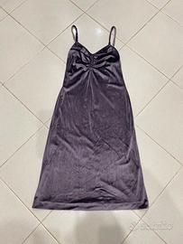 Vestito estivo in velluto viola