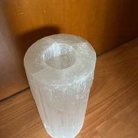 Portacandela in Selenite Naturale