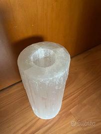 Portacandela in Selenite Naturale
