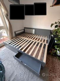 Divano letto, matrimoniale estraibile con cassetti