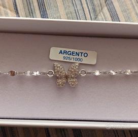 bracciale in argento 925 tema farfalla 