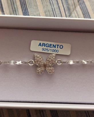 bracciale in argento 925 tema farfalla 