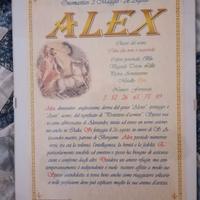 Quadro stampa del nome "Alex"