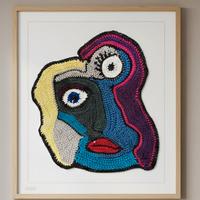 Visione Cubista 2026″ – Opera di Fiber Art Handmad