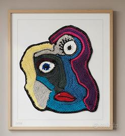 Visione Cubista 2026″ – Opera di Fiber Art Handmad
