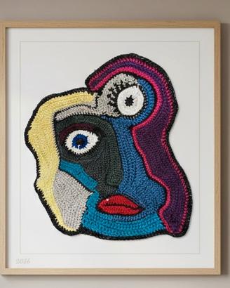 Visione Cubista 2026″ – Opera di Fiber Art Handmad