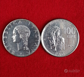 80 Monete 100 Lire Fao 1979