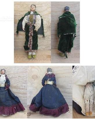 Coppia personaggi presepe fine 800 Sicilia Napoli