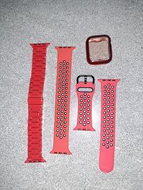 Cinturini rossi nuovi per Apple watch misura 45 mm