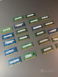 Stock memorie RAM funzionanti, DDR3 e DDR2