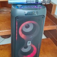 Macchina Karaoke Bluetooth 60W con 2 Microfoni Wir