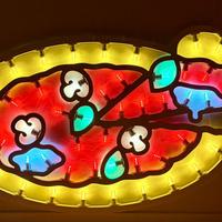 Luminaria salentina artigianale a forma di pizza
