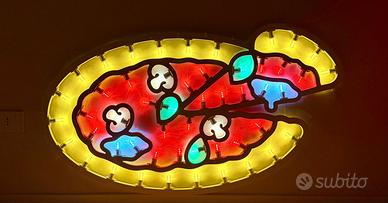 Luminaria salentina artigianale a forma di pizza