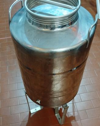 Fusto Inox 50 Litri per Olio e Vino + Piedistallo