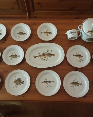 Servizio piatti da pesca RICHARD GINORI 15 pezzi