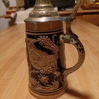 Boccale da birra in ceramica, Germania, XX secolo