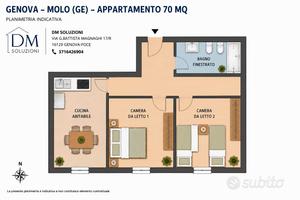 Molo 2 camere ristrutturato e arredato