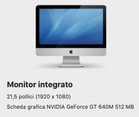 iMac 21,5” late 2012