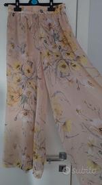 PANTALONI PALAZZO IN CHIFFON FLOREALI