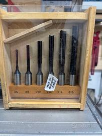 Scatola in legno con punte cavatrice nuove Damato