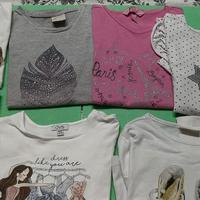 Set 7 maglie bambina manica lunga, taglia 6 anni