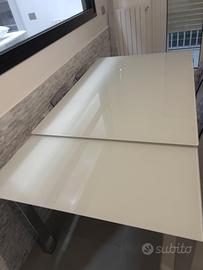 Tavolo in Vetro e Metallo Calligaris Allungabile