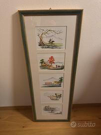 Quadro con dipinti vari