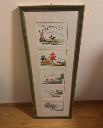 Quadro con dipinti vari