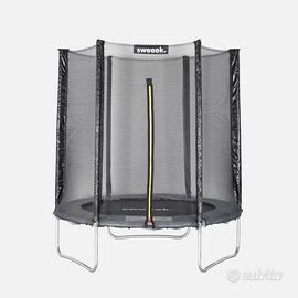 Trampolino tappeto elastico 180 cm con rete di sic